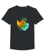 Frunze Tricou mânecă scurtă guler larg Bărbat Skater