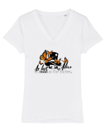Alice & the Hatter Tricou mânecă scurtă guler V Damă Evoker