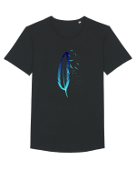 Pana albastra Tricou mânecă scurtă guler larg Bărbat Skater
