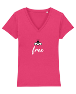 Fii Liber! Tricou mânecă scurtă guler V Damă Evoker