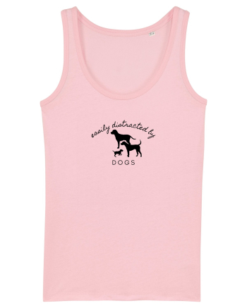 Easily Distracted By Dogs Cotton Pink