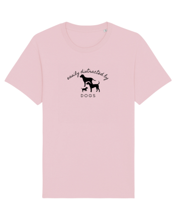 Easily Distracted By Dogs Cotton Pink
