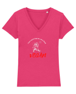 Vegan lifestyle Tricou mânecă scurtă guler V Damă Evoker