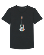 Chitară Funky Tricou mânecă scurtă guler larg Bărbat Skater