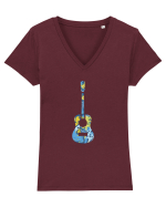 Chitară Funky Tricou mânecă scurtă guler V Damă Evoker