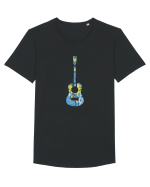 Chitară Funky Tricou mânecă scurtă guler larg Bărbat Skater