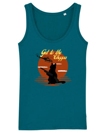 Get to the choppa Cat. Retro funny Cat Ocean Depth