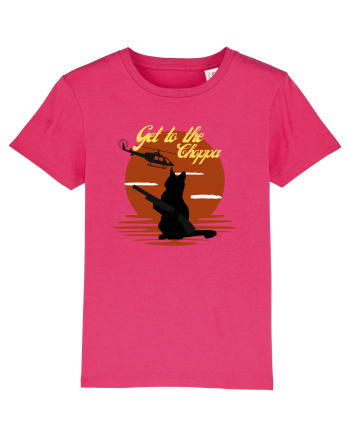 Get to the choppa Cat. Retro funny Cat Raspberry