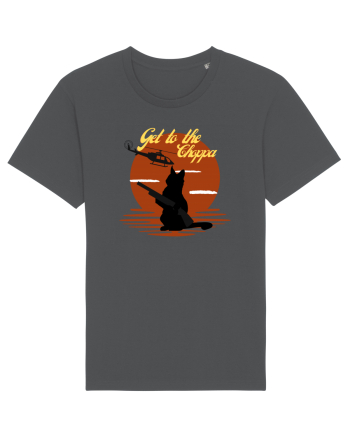Get to the choppa Cat. Retro funny Cat Anthracite