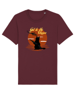 Get to the choppa Cat. Retro funny Cat Tricou mânecă scurtă Unisex Rocker