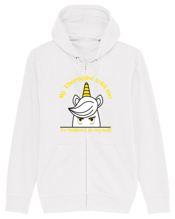 Funny unicorn joke. My Therapist told me to believe in myself White