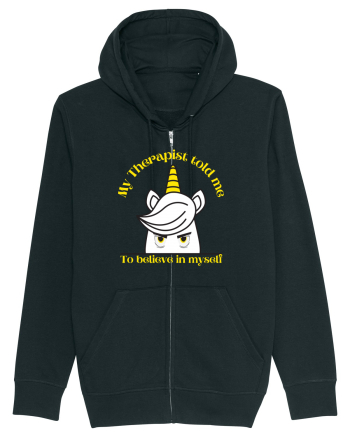 Funny unicorn joke. My Therapist told me to believe in myself Black