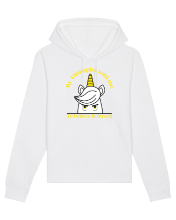 Funny unicorn joke. My Therapist told me to believe in myself White