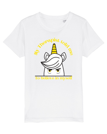 Funny unicorn joke. My Therapist told me to believe in myself White