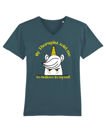 Funny unicorn joke. My Therapist told me to believe in myself Stargazer