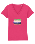 Nature Tricou mânecă scurtă guler V Damă Evoker