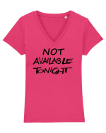 Not Avalable Tonight Tricou mânecă scurtă guler V Damă Evoker