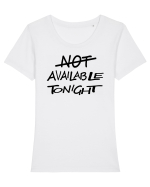 Available Tonight Tricou mânecă scurtă guler larg fitted Damă Expresser