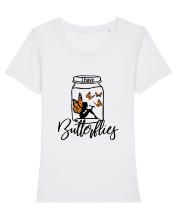I have Butterflies White