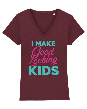 I Make Good Looking Kids Retro Style Burgundy