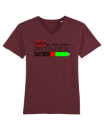 Pwer Save Mode Tricou mânecă scurtă guler V Bărbat Presenter