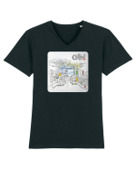 Strada Carusel Tricou mânecă scurtă guler V Bărbat Presenter