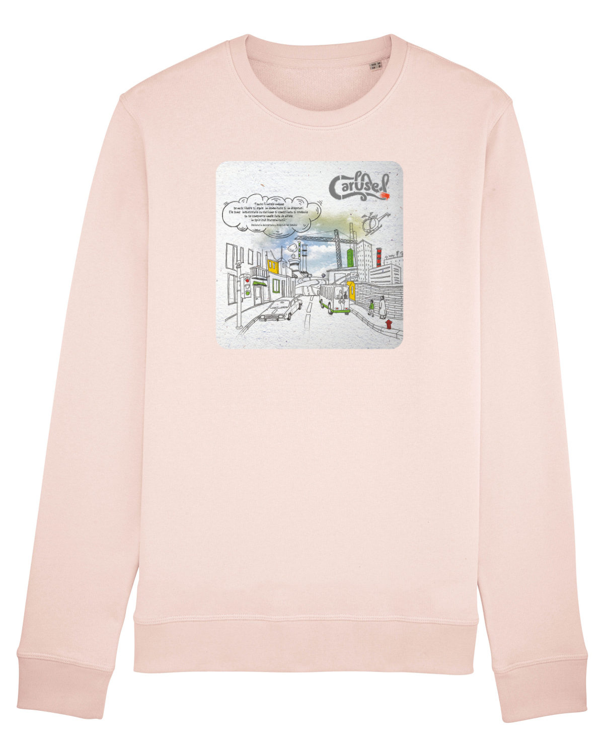Bluză mânecă lungă Unisex Rise Candy Pink