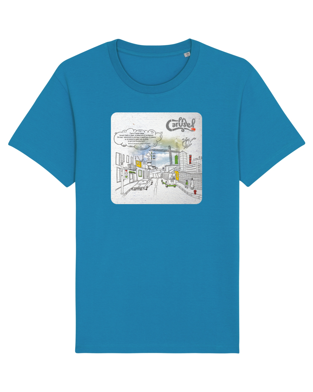 Tricou mânecă scurtă Unisex Rocker Azur
