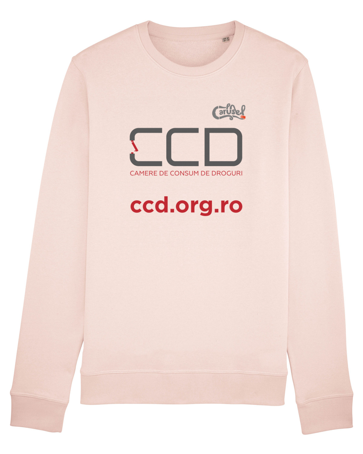 Bluză mânecă lungă Unisex Rise Candy Pink