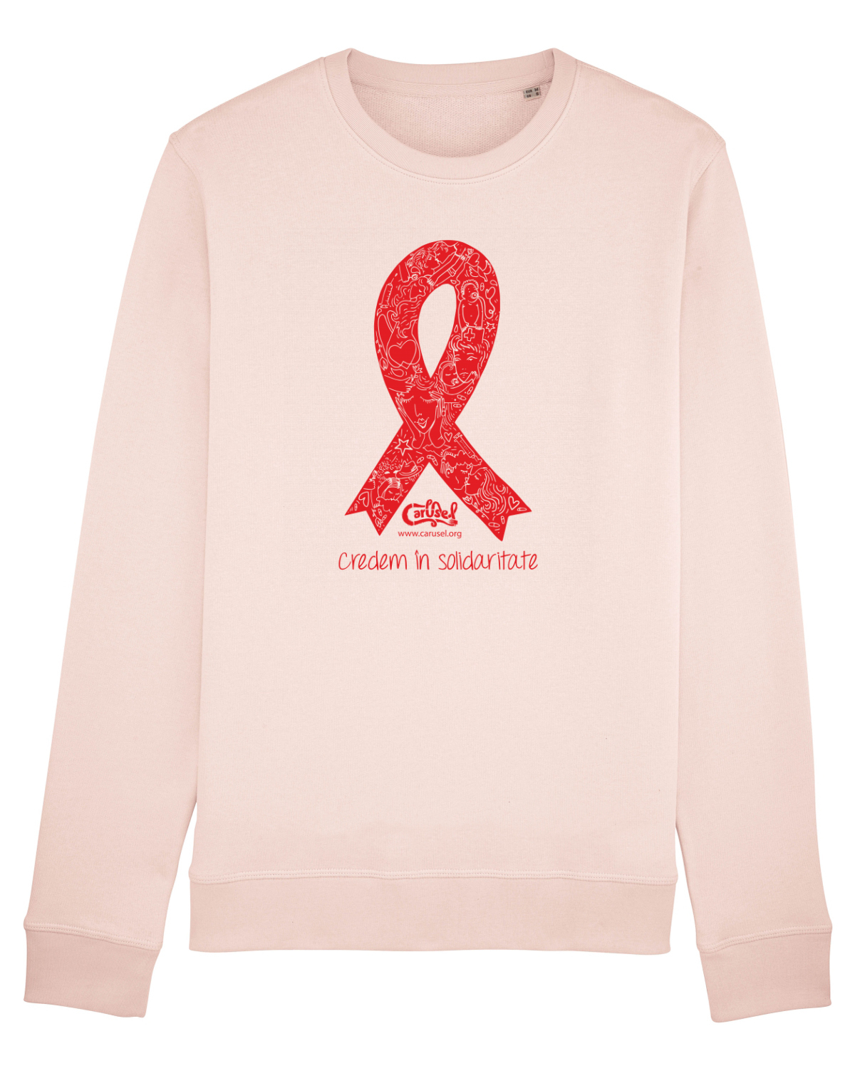 Bluză mânecă lungă Unisex Rise Candy Pink