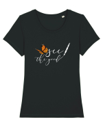See the Good Tricou mânecă scurtă guler larg fitted Damă Expresser