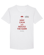 Keep calm and reduce the harm Tricou mânecă scurtă guler larg Bărbat Skater