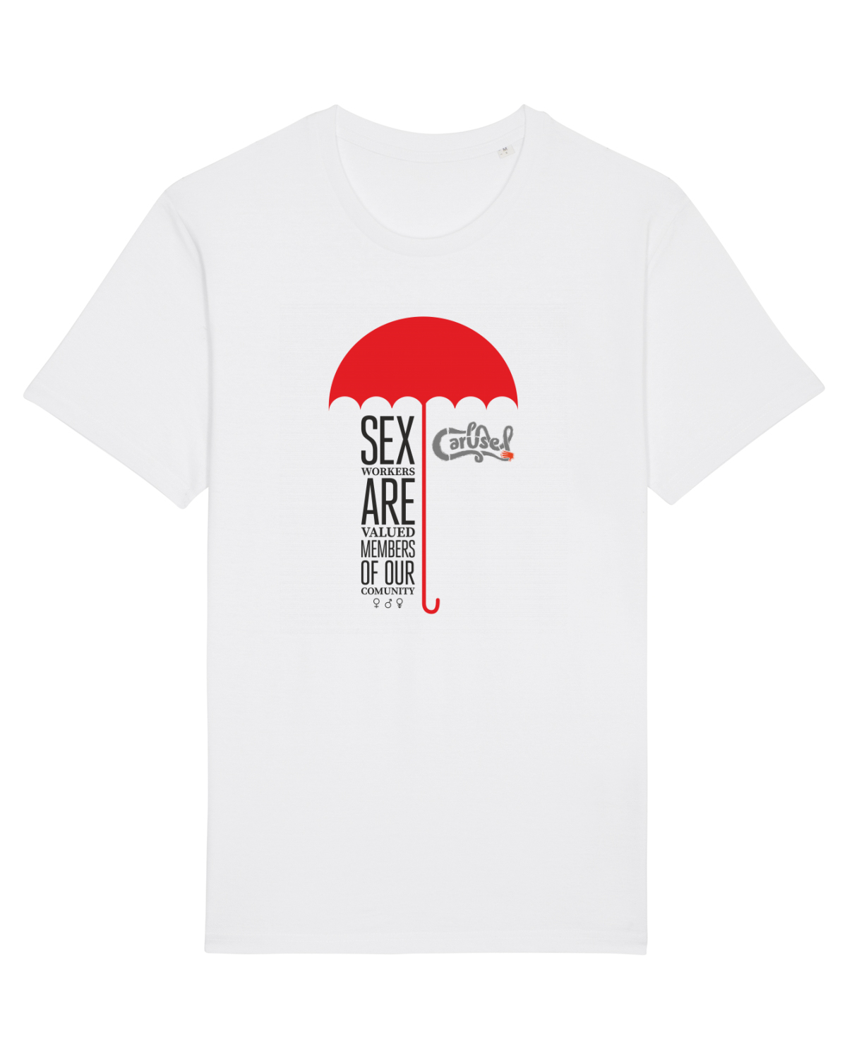 Tricou mânecă scurtă Unisex Rocker White