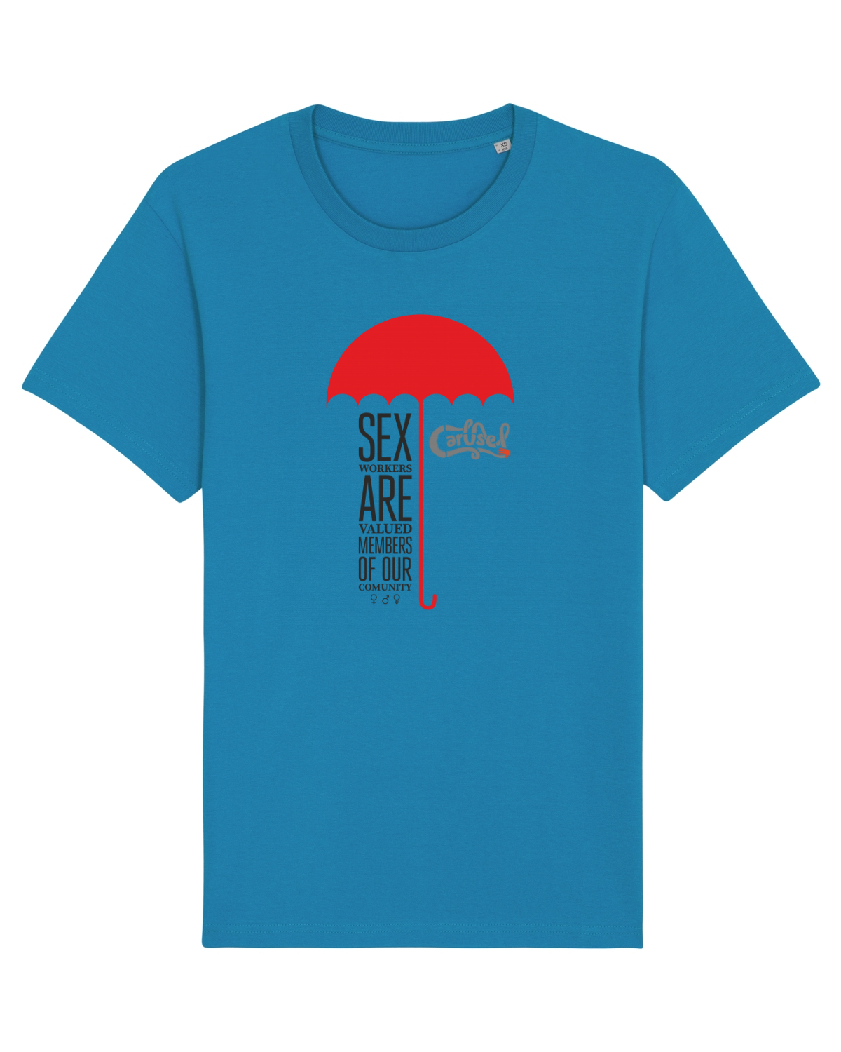 Tricou mânecă scurtă Unisex Rocker Azur