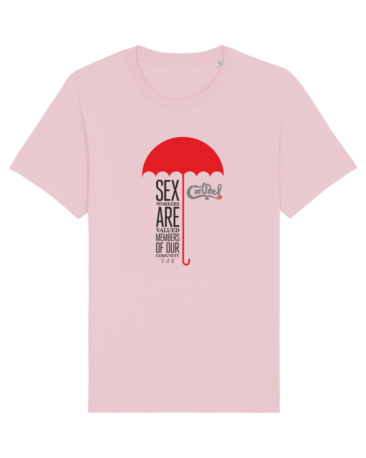 Tricou mânecă scurtă Unisex Rocker Cotton Pink