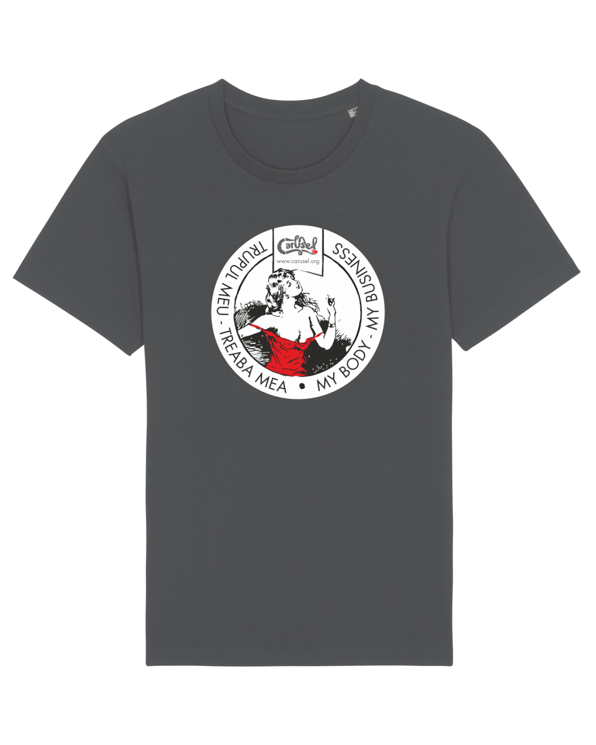 Tricou mânecă scurtă Unisex Rocker Anthracite