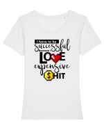 I Love expensive Shit Tricou mânecă scurtă guler larg fitted Damă Expresser