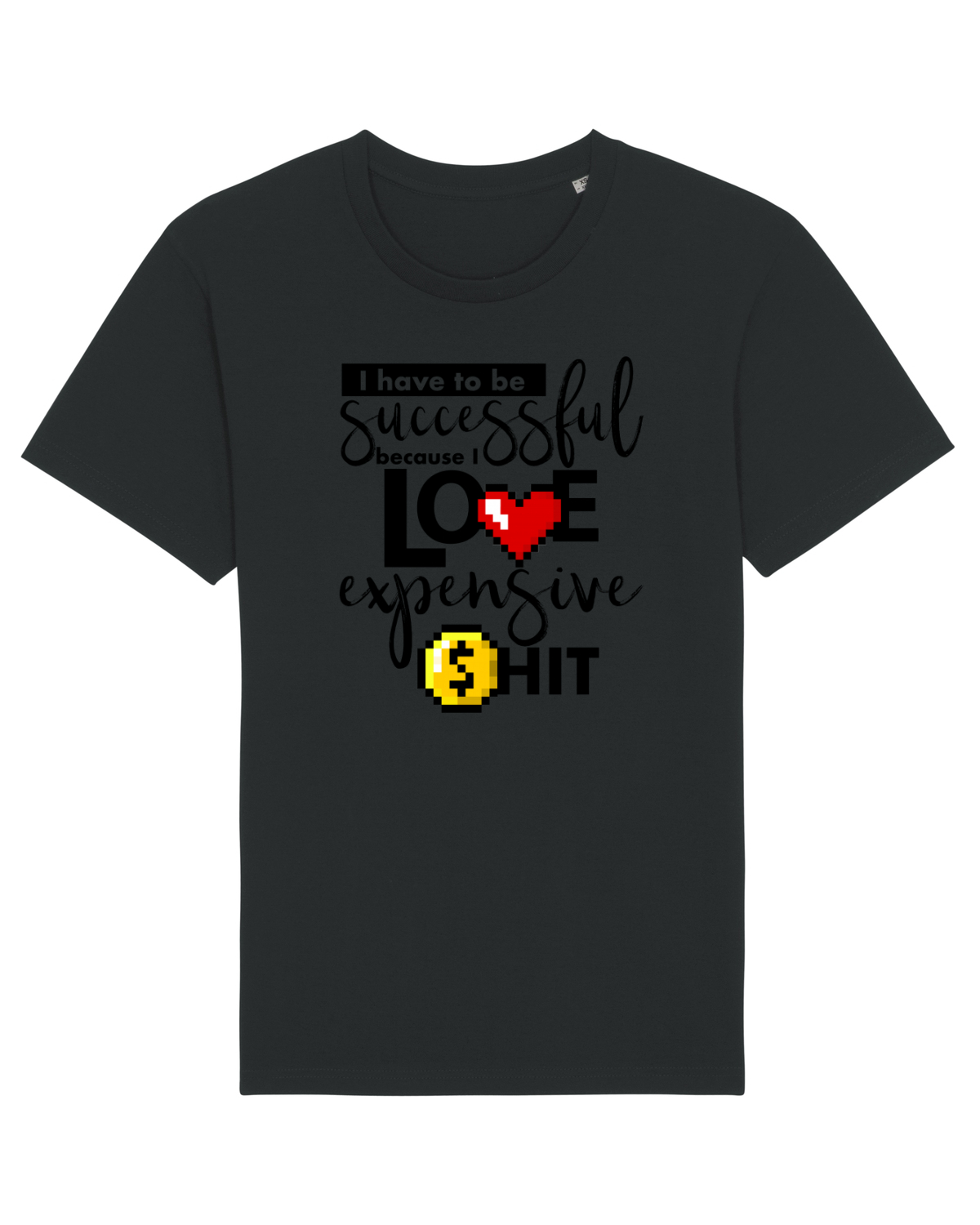 Tricou mânecă scurtă Unisex Rocker Black
