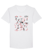 HIV - Solidaritate globală Tricou mânecă scurtă guler larg Bărbat Skater