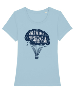 Brain Baloon Tricou mânecă scurtă guler larg fitted Damă Expresser