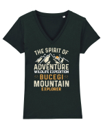 Adventure Bucegi Mountains Tricou mânecă scurtă guler V Damă Evoker