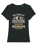 Adventure Romania Mountains Tricou mânecă scurtă guler larg fitted Damă Expresser