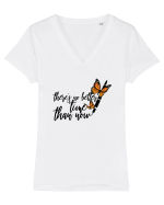 No better time Tricou mânecă scurtă guler V Damă Evoker