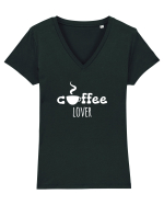 Cafegiu Tricou mânecă scurtă guler V Damă Evoker