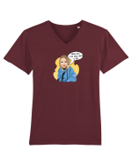 Iubitul meu e mai misto decat al tau! Tricou mânecă scurtă guler V Bărbat Presenter