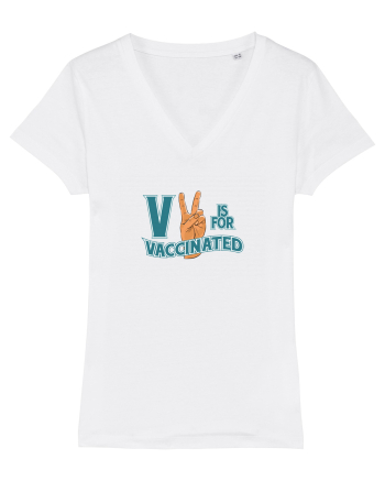 V is for vaccinated White