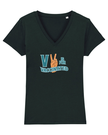 V is for vaccinated Black