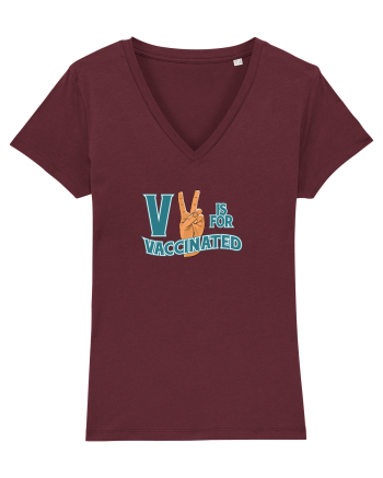 V is for vaccinated Burgundy
