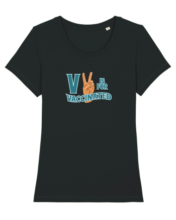 V is for vaccinated Black