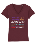 Camping Tricou mânecă scurtă guler V Damă Evoker